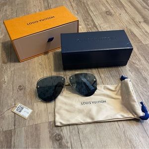 Louis Vuitton Grease Sunglasses Dark Gun Metal Monogram